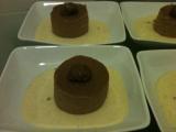 Recette Fondant aux châtaignes et au chocolat, crème anglaise à la vanille