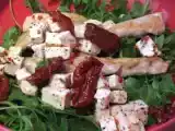 Recette Salade toute simple de roquette aux aiguillettes de poulet...