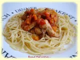 Recette Spaghettis au ragoût de lapin, pour fêter mon retour dans la blogosphère!