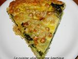 Recette Pâte à tarte peu conventionnelle recouverte de blettes et pois chiche épicés !