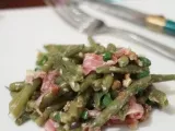 Recette Salade sympa aux haricots verts, jambon cru et noix!