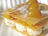 Recette Millefeuille croquant à la compotée de mirabelles et crème pralinée