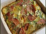 Recette potato frittata, frittata aux pommes de terre, à l'oignon et au bacon