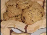 Recette Cookies noisettes, noix, chocolat.