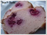 Recette Cake / cheese cake rose poudré au fromage frais aux biscuits de reims et aux framboises