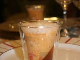 Recette Verrine oeuf poché, mousse de poivron rouge et aubergine