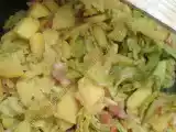 Recette Poêlée de chou vert, pommes de terre et cantal