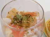 Recette Verrine de pamplemousse au crabe et blinis