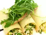 Recette Pâtes sans pâte #2 : cannelloni de comté au chicon, roquette et anguille fumée