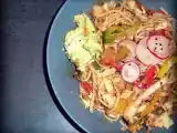 Recette Salade de nouilles chinoises à la vinaigrette soja-cacahuète