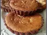 Recette Tartelette amandes au fruits exotiques sur pâte sablée au chocolat