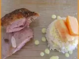 Recette Cuisse de dinde au four et riz carottes/curcuma