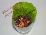 Recette Salade de riz noir aux fruits de mer