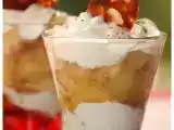 Recette Pommes caramélisées sauce carambar et ricotta au gingembre en verrine et sa tuile carambar