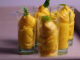 Recette Verrines de mousse de potimarron au safran et à la mangue