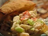 Recette Ciabbata grillé à la salade de goberge et crevettes
