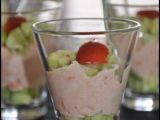 Recette Verrine crevette - concombre