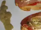 Recette Petites tartines au chèvre, jambon cru et tomates du jardin