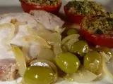 Recette Roti de porc aux olives et aux tomates