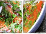 Recette Truite mi-cuite aux herbes fraiches et baies roses