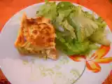 Recette Quiche rôti poulet, courgettes, poivrons