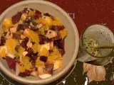 Recette Salade de betteraves aux pommes et vinaigrette orange basilic