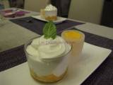 Recette Verrine de mangue, espuma pina colada, coulis de fruits de la passion