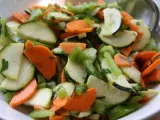 Recette Salade croquante de courgette, carotte et poivron