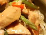 Recette Repas thaï part 2 - poulet sauté pimenté, au basilic thaï et aux asperges vertes