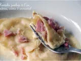 Recette Raviolis de jambon blanc et compotée d'endives, crème d'emmental