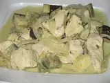 Recette Sauté de dinde coco/curry aux aubergines