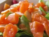 Recette Salade au saumon fumé et surimi