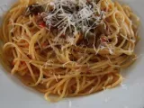 Recette Spaghetti au poivron et aubergine