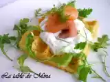 Recette Gaufre de pomme de terre au saumon et à l'aneth
