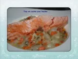 Recette Filet de saumon aux petits légumes