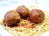 Recette Spaghettis aux boulettes de boeuf-courgette