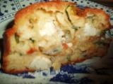 Recette Cake courgettes, poivron, feta