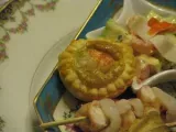 Recette Mini-tartelettes crevette, curry, lait de coco