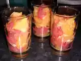 Recette Verrine aux agrumes a la gelee de menthe et basilic