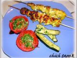 Recette Chich taouk ( recette libanaise ) et legumes bbq