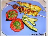 Recette Chich taouk ( recette libanaise ) et legumes bbq