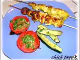 Recette Chich taouk ( recette libanaise ) et legumes bbq