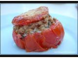 Recette Tomates farcies au risotto de boeuf