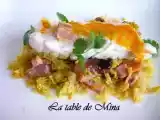 Recette Effeuillée de cabillaud à la vapeur, tombée de choux vert à l'orange