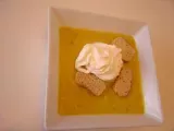 Recette Velouté de citrouille et carotte au lait de coco et coriandre fraîche!!!!!!!!!!!