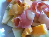 Recette Salade pomme verte, jambon cru et mimolette