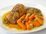 Recette Cuisses de poulet farcies aux carottes sautées