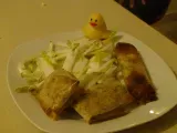Recette Bricks au poulet ou au thon accompagnés d'une salade d'endives