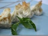 Recette Bouchées filo au poulet, champignon et basilic