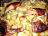 Recette Poulet mariné au miel à la moutarde et au citron.